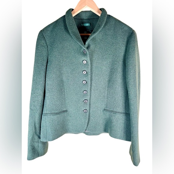 Ralph Lauren Women's Wool Herringbone Blazer/Jacket - Picture 3 of 8